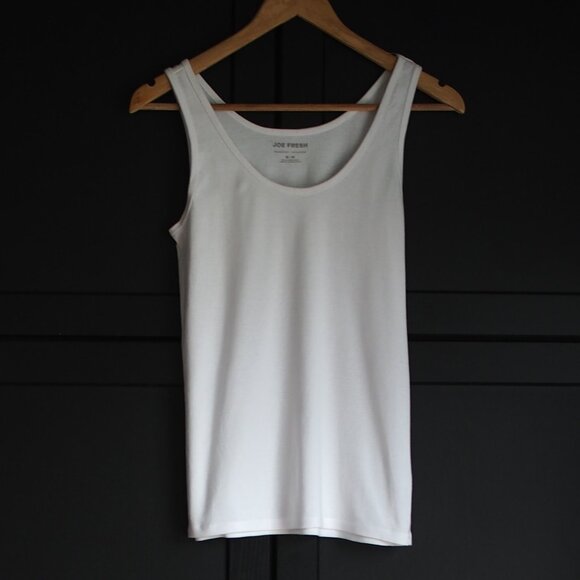 Joe Fresh | Basic White Organic Cotton Tank Top - Picture 1 of 4